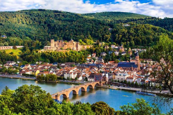 Landmarks,Of,Germany,-,Beautiful,Medieval,Heidelberg,Town,With,Impressive